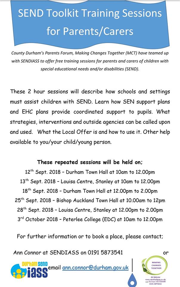 SEND TOOLKIT TRAINING SESSION FOR PARENTS / CARERS